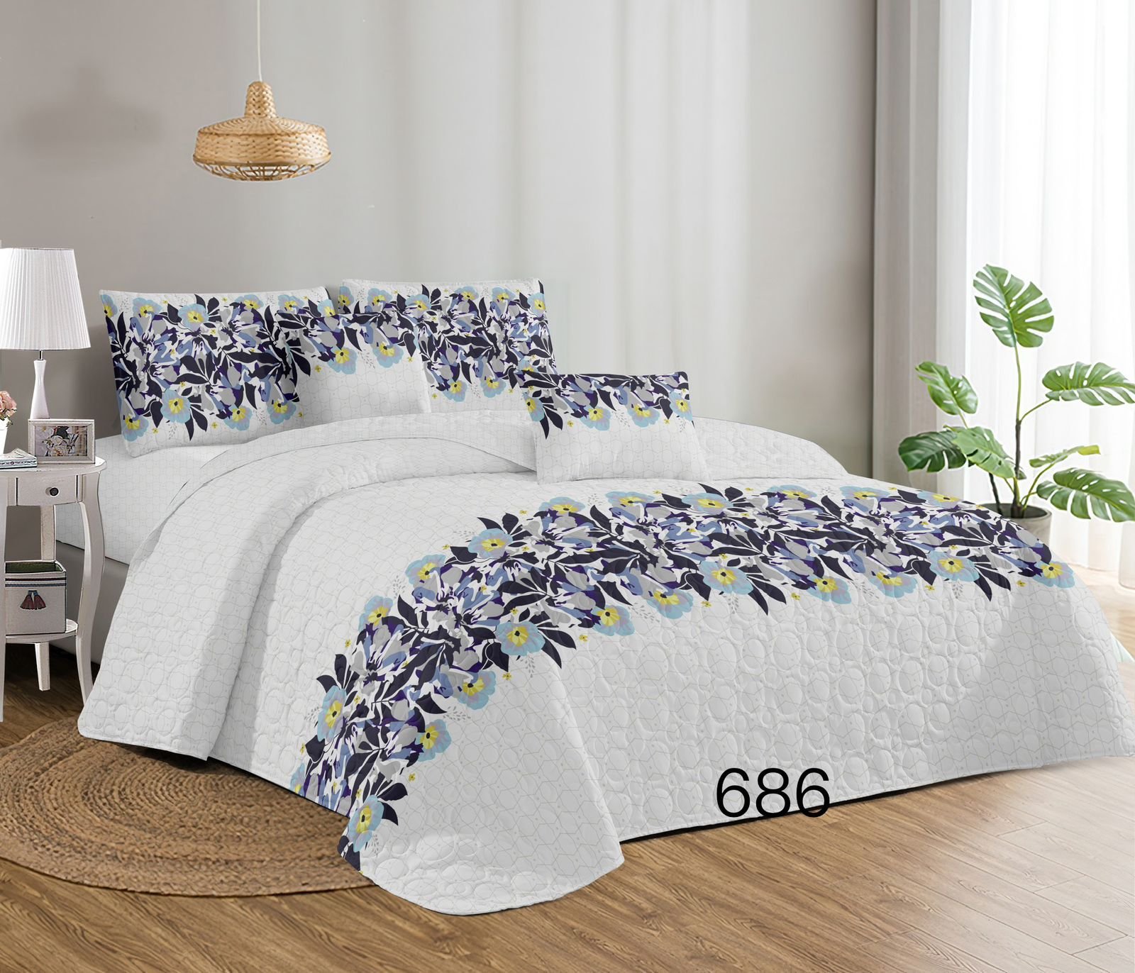 KING QUILT GRIS CLARO