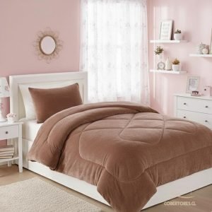 cubrecama invierno plaza y media plush polar chiporro 180 x 230 cm