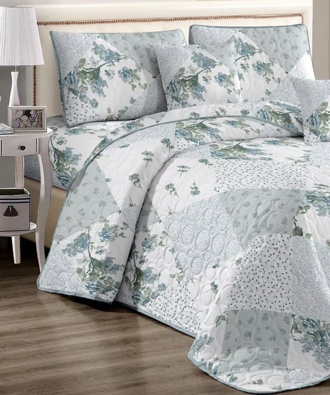 cubrecama quilt verano plaza y media verde - Imagen 2