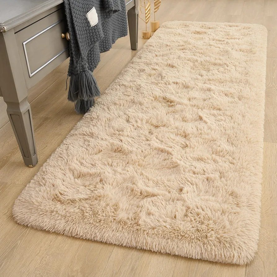 Alfombra de pasillo beige 180 x 50 cm