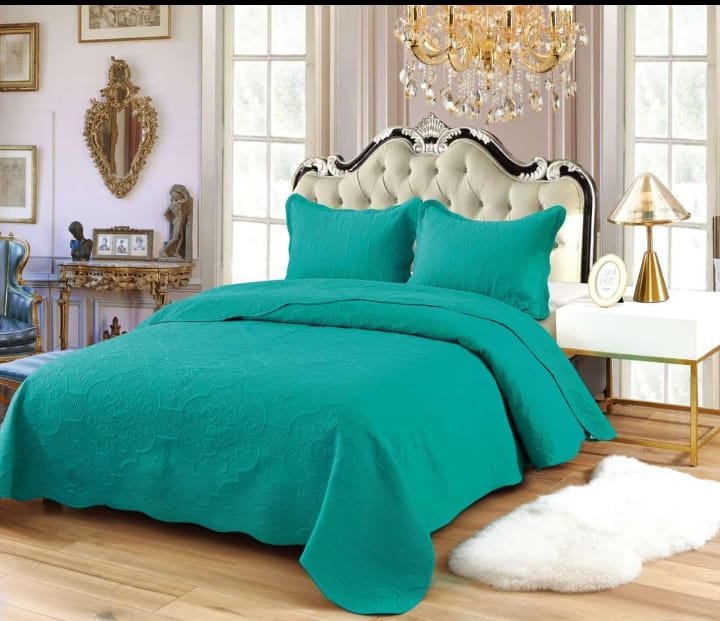 COLCHA KING QUILT C009 TURQUESA