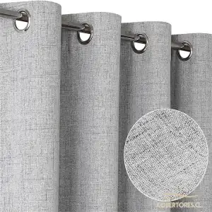 Cortinas black out color gris - Imagen 2