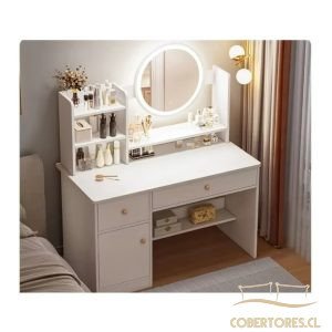Piecera de lino bordada + 2 fundas de cojín