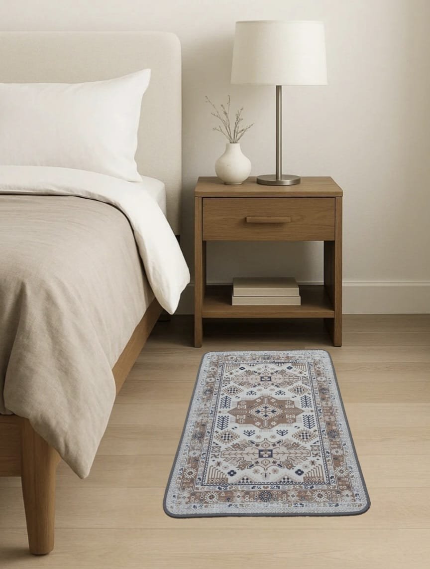 Alfombrilla bajada de cama 80 x 50 cm con diseño