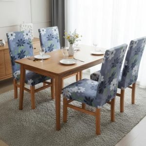 fundas para sillas 6 unidades diseño flores elasticada