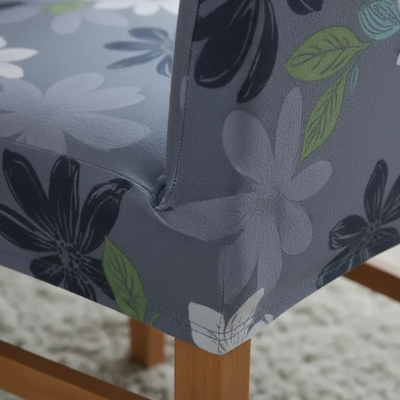 fundas para sillas 6 unidades diseño flores elasticada