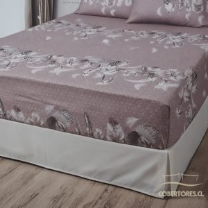 Sabana Plaza y Media 144 Hilos: Boho Chic Plumas