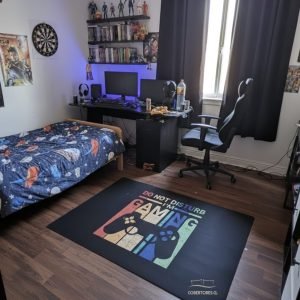 Alfombra gamer 150 x 200 cm antideslizante con diseño