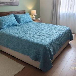 Colcha tufting quilt dos plazas verde