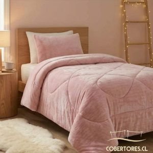 cubrecama invierno plaza y media plush chiporro 180x230cm