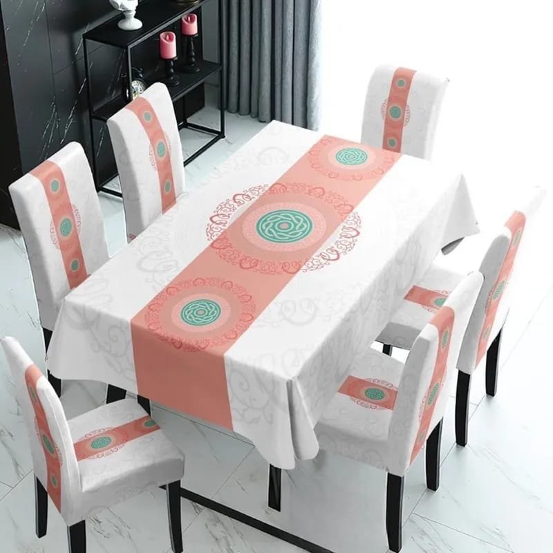 PACK MANTEL + FUNDAS DE SILLA C06