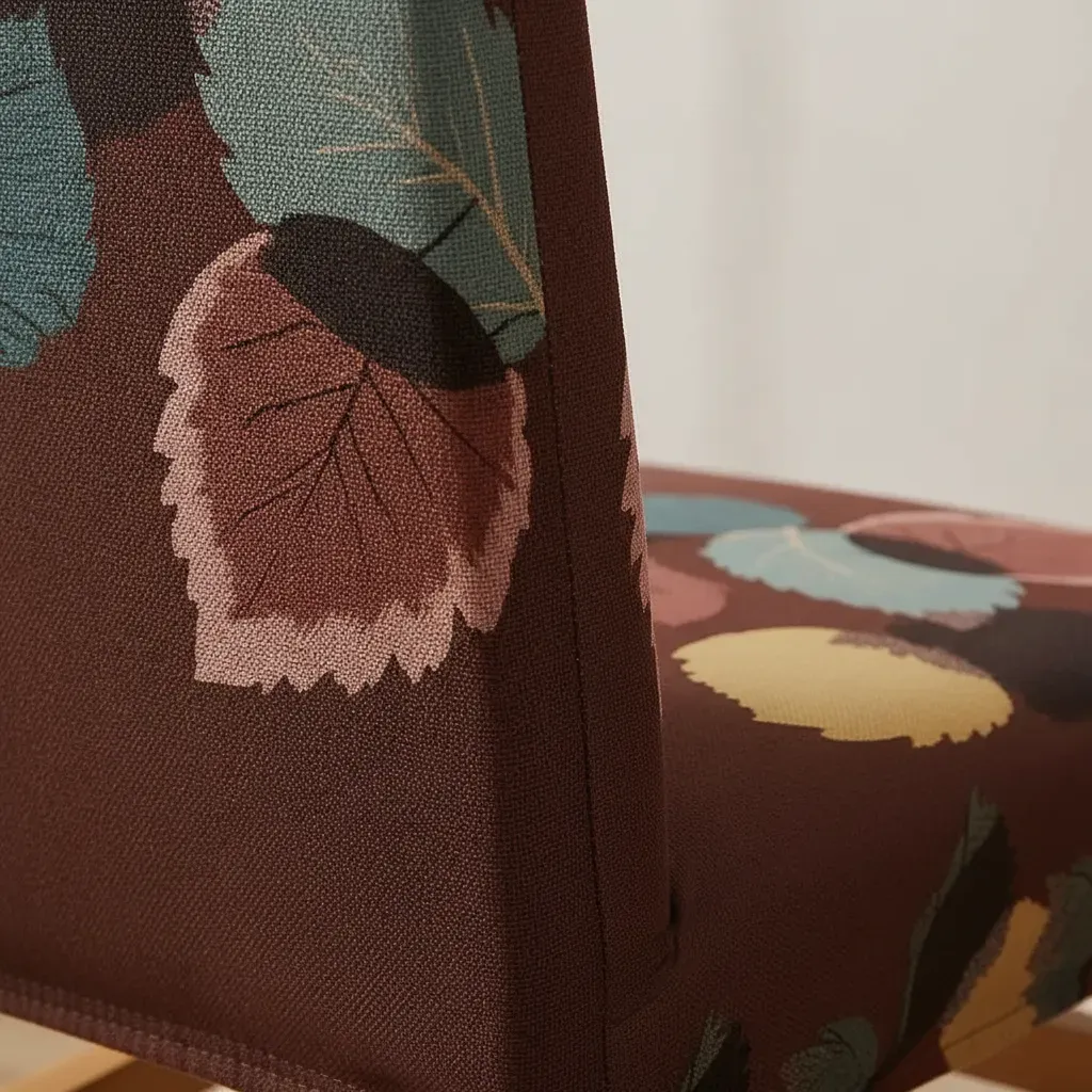 fundas para sillas 6 unidades diseño hojas elasticada