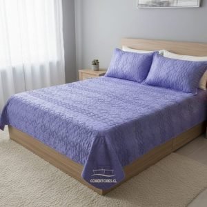 Colcha tufting quilt dos plazas lila