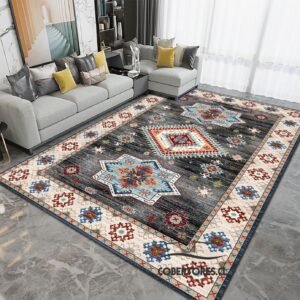 Alfombra 3D vintage 200 x 240 cm tipo piel de durazno