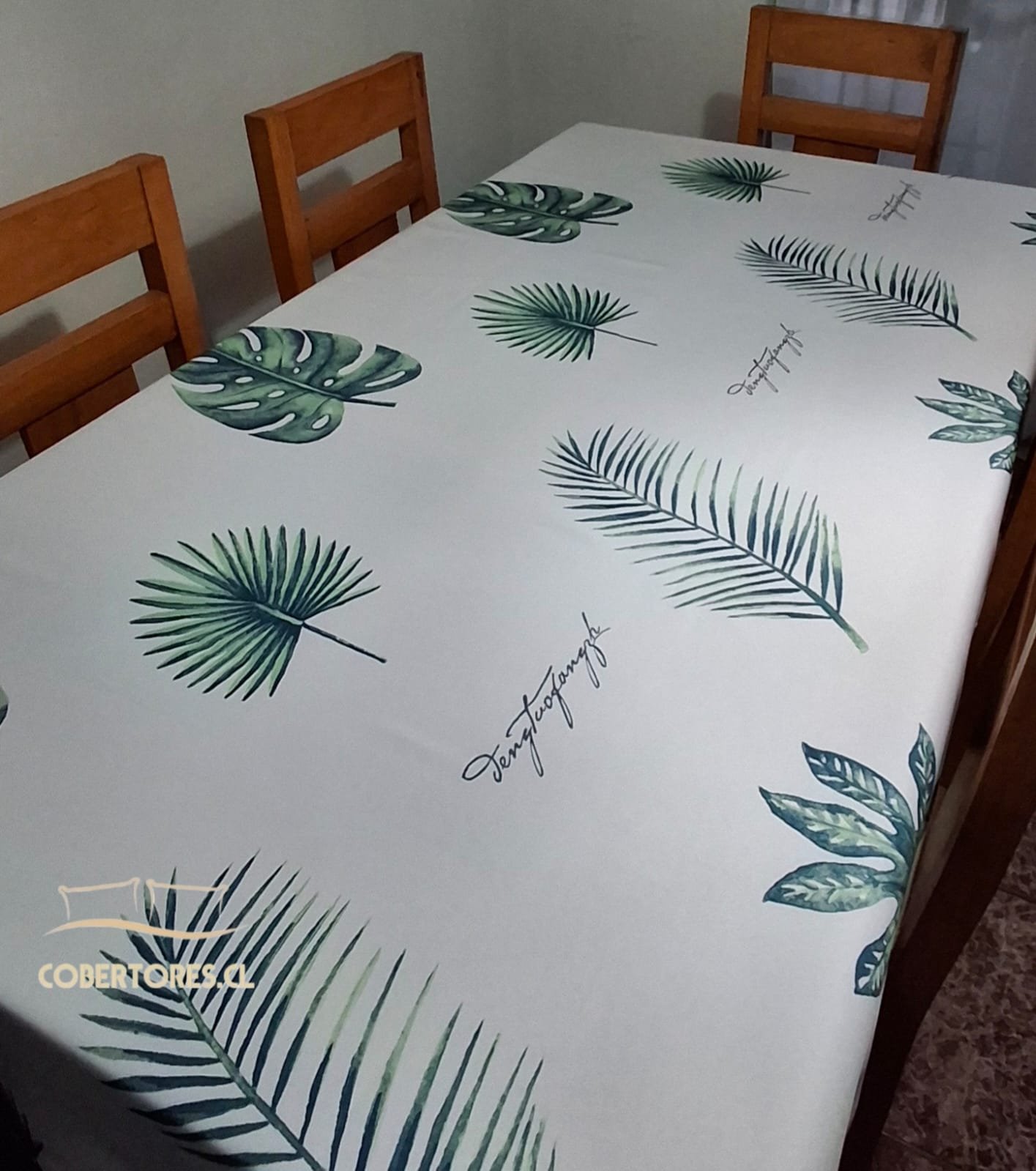 Mantel antimanchas impermeable hojas 140 x 220 cm