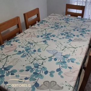 Mantel antimanchas impermeable mariposas 140 x 220 cm