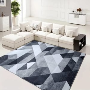 Alfombra estilo geometrico 150 x 200 cm antideslizante