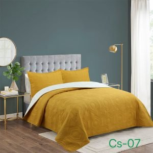 cubrecama quilt verano plaza y media mostaza