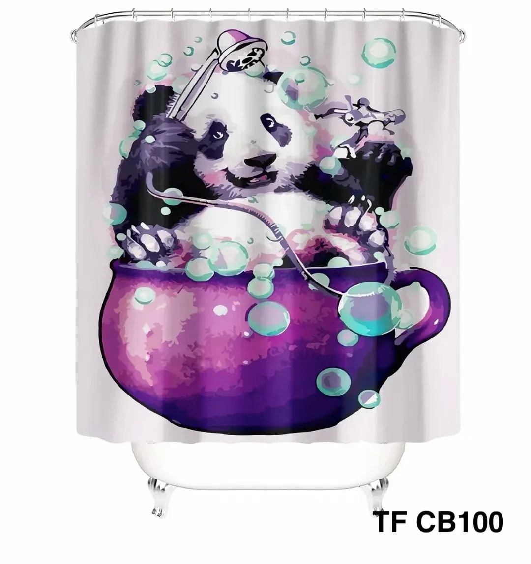 set de baño cuatro piezas impermeable Osito panda - Imagen 2